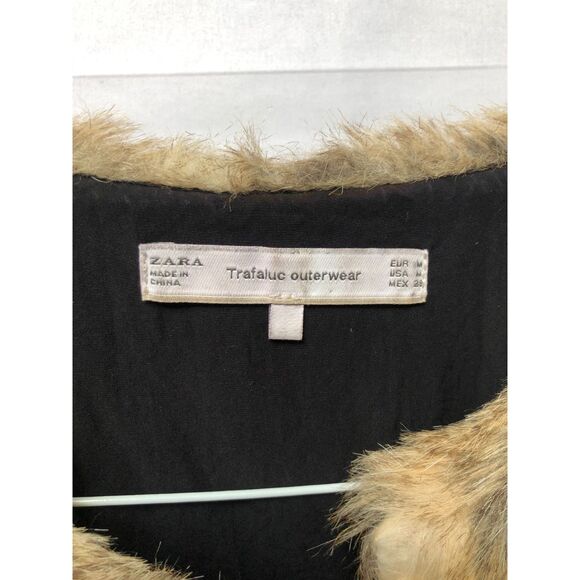 90's Vintage ZARA Faux Fur Gillet Vest M - Picture 3 of 6